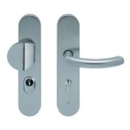 Prima Schutzbeschlag mit Drücker Loga 1085, Edelstahl matt