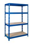 pro-bau-tec Weitspannsteckregal mit 4 Holzböden Tragkraft je 350 Kg - 180x120x60 cm