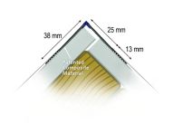 Protektor Nr.: 37324 Kompositprofil OS-300 für Kanten im Trockenbau Papierkaschiert, Stab für 90 Grad Außenecke