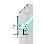 Protektor Nr.: 9088 Fugen-h-Profil horizontal Alu EV1