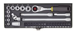 Proxxon Steckschlüssel- u. Schraubersatz 32-tlg. Feinmechaniker 1/4 Zoll