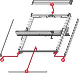 Roto EDX 1x1 AL Eindeckrahmen (1x1) Universal (bauseitig) - Aluminium - Maße: 1340x780 mm (134/078)