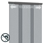 Schellenberg Fliegen-Teleskopvorhang Anthrazit 95x220cm