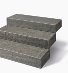 Seltra Blockstufe IMPALA BLACK satiniert 15x35 cm Anthrazit-schwarz Gabbro