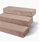 Seltra Blockstufe MODAC spaltrau 15x35 cm rötlich Bunt Sandstein