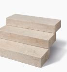 Seltra Blockstufe VANILLA ROMANA geschl. 15x35 cm Creme-Beige Travertin