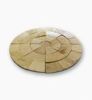 Seltra Terrassenplatte MANDRA Stärke: 2,5-4cm Gelb-Hellbeige Sandstein - Kreis