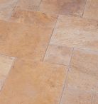 SeltraTerrassenplatte DORATO antik Gold-Gelb-Beige Travertin