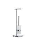 Smedbo Outline Lite Toilettenpapierhalter Standmodell mit WC-Bürste und Behälter - FK603