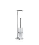 Smedbo Outline Lite Toilettenpapierhalter Standmodell mit WC-Bürste und Behälter FK607