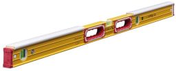 Stabila Wasserwaage 196-2 K 1,2 m - mit 2 Horizontal-Libellen, Klopfschutz & 2 Griffe