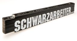 Stabila Gliedermaßstab Holz 707 P 2 m, mit Aufdruck: Schwarzarbeiter - Schwarz