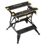 Stanley STANLEY Workmate Deluxe mit Bambus-Arbeitsplatte und Stahlrahmen-Konstruktion, duale Arbeitshöhe, belastbar bis 250kg