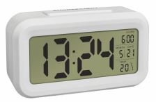 TFA LUMIO Digitalwecker mit Thermometer ohne Batterien weiß (60.2018.02)
