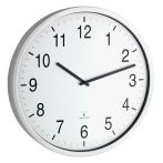 TFA Funk-Wanduhr XXL weiß Ø 50cm Rahmen Aluminium (603500)