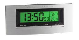 TFA Funk-Wecker mit Temperatur silber/schwarz (981030)