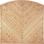 Sichtschutzzaun Maxi-Diagonal-Bogen grün 180 x 180/160 cm
