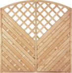 Sichtschutzzaun Maxi-Diagonal-Bogen Rankaussch. grün 180 x 180/160 cm