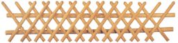 Vorgartenzaun Jägerzaun braun 250 x 60 cm Latten 55 mm, ohne Querriegel