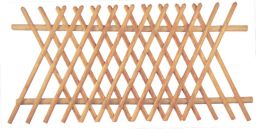 Vorgartenzaun Jägerzaun braun 250 x 120 cm Latten 55 mm, ohne Querriegel