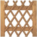 Vorgartenzaun Jägerzaun braun Tor 100 x 100 cm Latten 55 mm