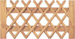 Vorgartenzaun Jägerzaun braun Doppeltor  300 x 80 cm Latten 55 mm