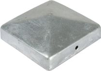 Pfostenabdeckung aus Metall, 7 x 7 cm Pyramide Feuerverzinkt