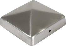 Pfostenabdeckung aus Metall, 9 x 9 cm Pyramide Edelstahl