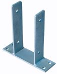 Pfostenträger zum Aufschrauben 9 x 9 cm feuerverzinkt, für Pfosten 9 x 9 cm mit seitl. Lasche