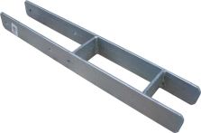 H-Pfostenträger schwer 6/60/600 - 91 mm Edelstahl, für Pfosten 9 x 9 cm