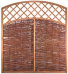 DARGO Weidengeflechtzaun Doppelbogen 180 x 200/180 cm Rahmen 35/45 mm