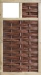 LABO-3D Weidengeflechtzaun 94 x 180 cm, 1 Fenster oben Rahmen 70 x 35 mm