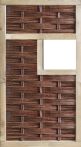 LABO-3D Weidengeflechtzaun 94 x 180 cm, 1 Fenster mittig Rahmen 70 x 35 mm