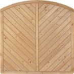Sichtschutzzaun CLASSIC-Bogen Diagonal grün 180 x 180/160 cm