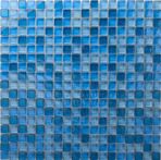 T-Trading Mosaik 1,5 x 1,5 cm BRILLIANT blau 1515BRL2 mix Glas