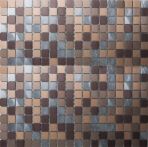 T-Trading Mosaik 1,5 x 1,5 cm NOVO braun 1515NVO1 silber mix Aluminium