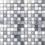 T-Trading Mosaik 2,3 x 2,3 cm URBAN grau 2323UBA1 schwarz mix Glas