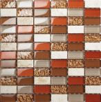 T-Trading Mosaik 2,3 x 4,8 cm TORONTO rot 2348GSM025 gold mix