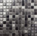 T-Trading Mosaik 2,3 x 2,3 cm ELEA grau BF-X303 mix glänzend Keramik