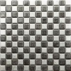T-Trading Mosaik 2,3 x 2,3 cm grau mix BF-X400 glänzend Keramik