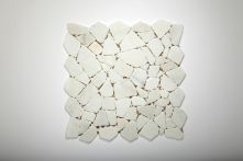 Boizenburg Mosaik 30,5 x 30,5 cm bianco carrara BIANCOCARRARA Naturstein-Bruchmosaik