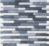 T-Trading Mosaik 30,5 x 30,5 cm nero grau HB-3030BM5 carrara mix Naturstein-Brick