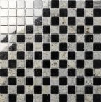 T-Trading Mosaik 2,3 x 2,3 cm Galaxy schw./Kashmir O4450292 we. Granit