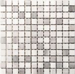 T-Trading Mosaik 2,3 x 2,3 cm Rome grau RME-2323 mix Naturstein, getrommelt