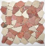 Boizenburg Mosaik 30,5 x 30,5 cm rosso cream ROSSOCREAM mix Marmorbruch