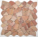 T-Trading Mosaik 30,5 x 30,5 cm rosso verona ROSSOVERONA Naturstein-Bruchmosaik