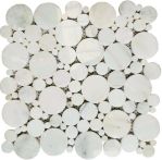 T-Trading Mosaik 30,5 x 30,5 cm ROUND biancone ROUNDBM2 Naturstein, poliert