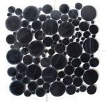 T-Trading Mosaik 30,5 x 30,5 cm ROUND nero ROUNDBM5 marquina Naturstein, poliert