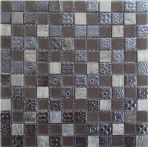 T-Trading Mosaik 2,3 x 2,3 cm DUBLIN grau RW026-2323 braun Glas/Marmor