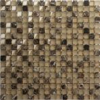T-Trading Glas-/ Natursteinmosaik 1,5x1,5cm SAMARA braun beige mix SAMARA1515